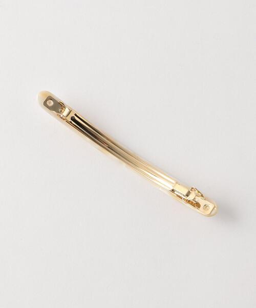 Steven Alan(スティーブンアラン)の「<WINDEN>LINE BARRETTE/バレッタ(バレッタ/ヘアクリップ・レディース・ダークブラウン/オフホワイト/グレー・FREE)」の4枚目の写真