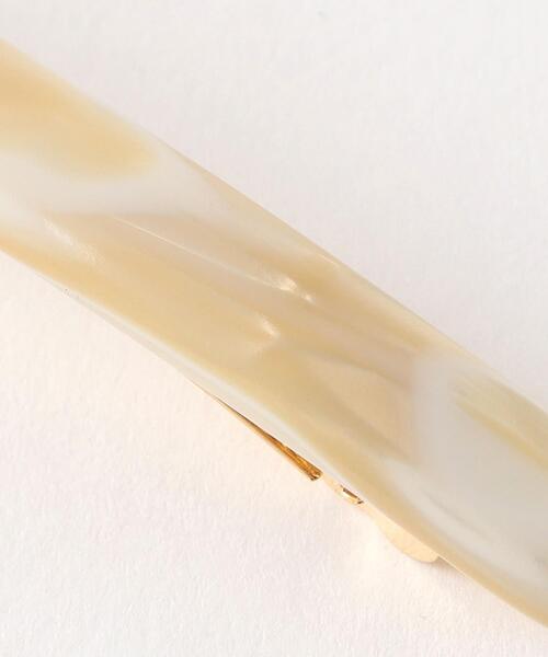 Steven Alan(スティーブンアラン)の「<WINDEN>LINE BARRETTE/バレッタ(バレッタ/ヘアクリップ・レディース・ダークブラウン/オフホワイト/グレー・FREE)」の6枚目の写真