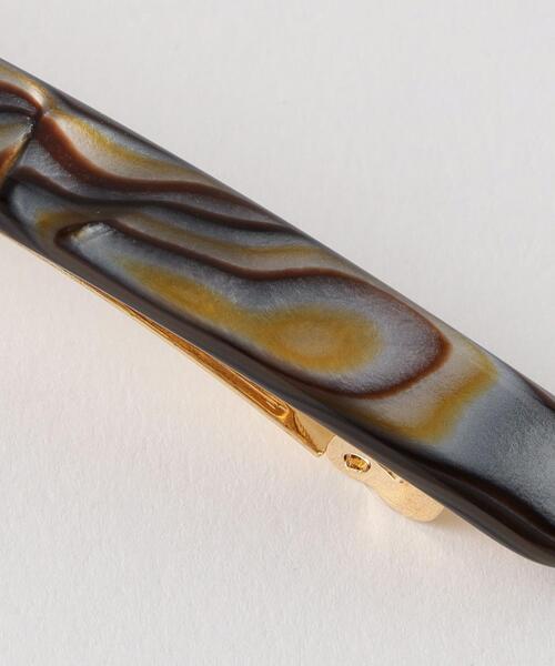 Steven Alan(スティーブンアラン)の「<WINDEN>LINE BARRETTE/バレッタ(バレッタ/ヘアクリップ・レディース・ダークブラウン/オフホワイト/グレー・FREE)」の8枚目の写真