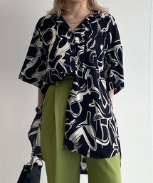 w closet | 【セットアップ対応】プリント総柄ビッグシャツ(シャツ/ブラウス)