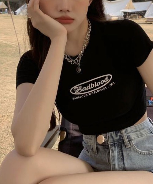 meJane（ミージェーン）の「サークルロゴ 半そでチビT（Tシャツ/カットソー・レディース・ホワイト/ブラック・FREE）」の14枚目の写真