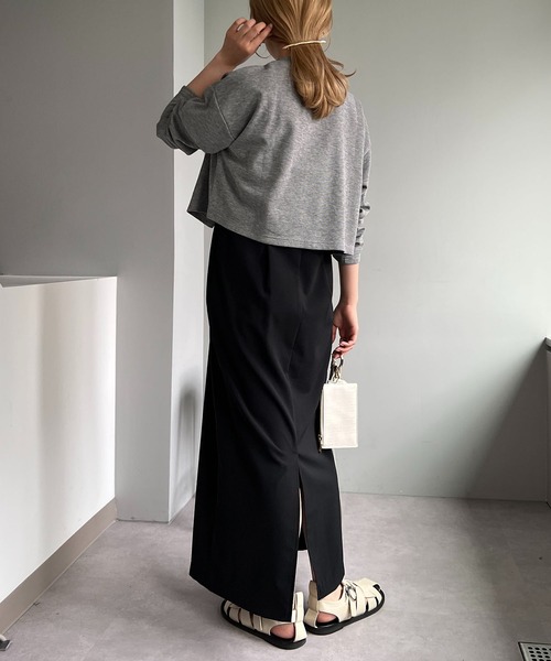 CAPRICIEUX LE'MAGE（カプリシューレマージュ）の「Wスナップクロップカーディガン（カーディガン/ボレロ・レディース・ブラック/グレー/オフホワイト/イエロー・FREE）」の19枚目の写真