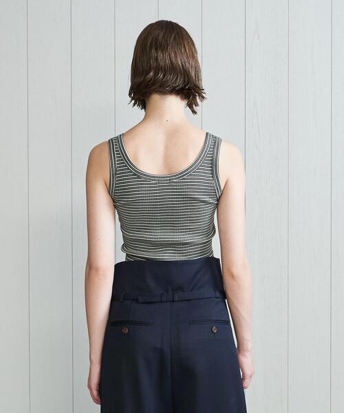 H BEAUTY&YOUTH UNITED ARROWS(エイチビューティーアンドユースユナイテッドアローズ)の「<H>COTTON MULTI BORDER NO SLEEVE TOP/カットソー(Tシャツ/カットソー・レディース・イエロー/ケリー・FREE)」の5枚目の写真