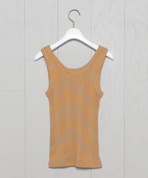H BEAUTY&YOUTH UNITED ARROWS(エイチビューティーアンドユースユナイテッドアローズ)の「<H>COTTON MULTI BORDER NO SLEEVE TOP/カットソー(Tシャツ/カットソー・レディース・イエロー/ケリー・FREE)」の7枚目の写真