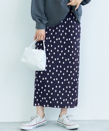 レトロドット柄プリーツスカート
