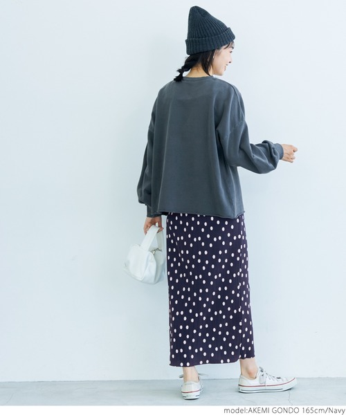 coca(coca)(コカ)の「レトロドット柄プリーツスカート(スカート・レディース・ネイビー・ONE SIZE)」の8枚目の写真
