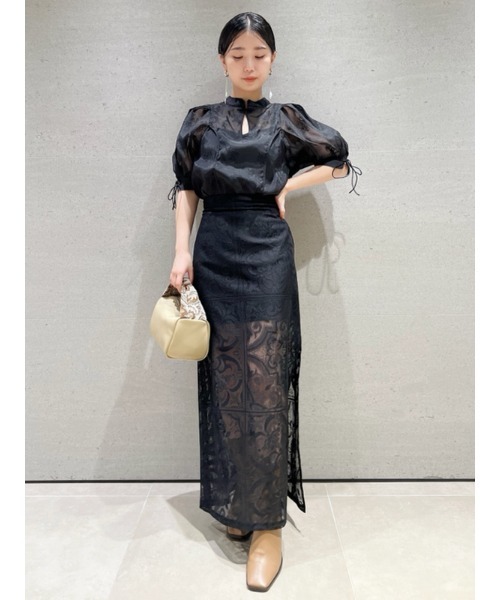 LILY BROWN（リリーブラウン）の「スクエアトゥブーツ（ブーツ・レディース・キャメル/ブラック/アイボリー・MEDIUM/SMALL/LARGE）」の12枚目の写真