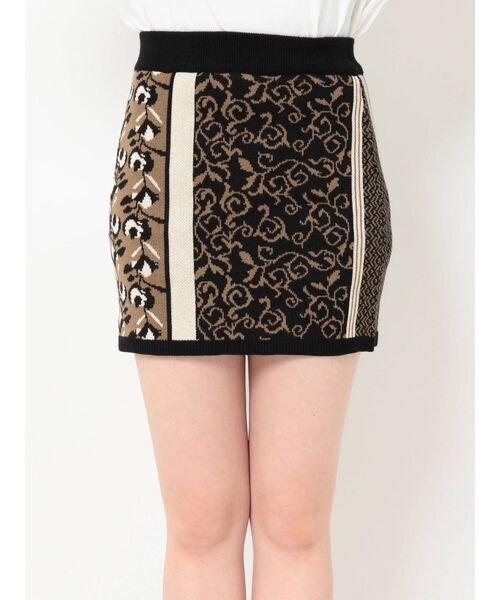 EVRIS(エヴリス)の「Retro Flower ニットスカート(スカート・レディース・ブラック/ネイビー/グリーン・FREE)」の14枚目の写真