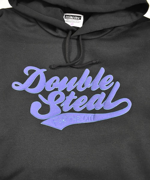 DOUBLE STEAL(ダブルスティール)の「Sparkle LOGO parker 裏起毛パーカー(パーカー・メンズ・ブラック/ホワイト/イエロー・MEDIUM/LARGE/X-LARGE)」の11枚目の写真