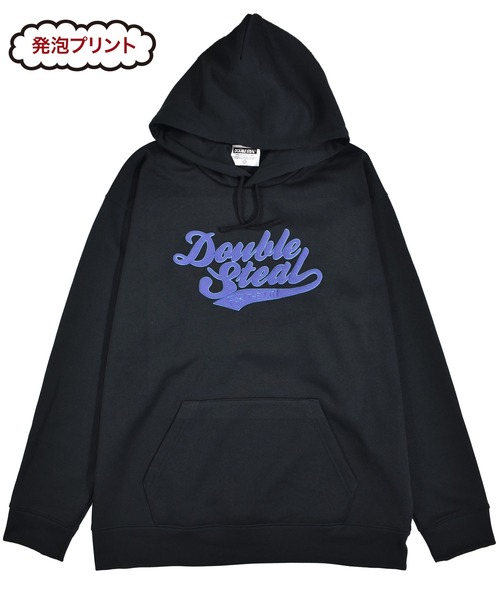 DOUBLE STEAL(ダブルスティール)の「Sparkle LOGO parker 裏起毛パーカー(パーカー・メンズ・ブラック/ホワイト/イエロー・MEDIUM/LARGE/X-LARGE)」の5枚目の写真