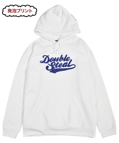 DOUBLE STEAL(ダブルスティール)の「Sparkle LOGO parker 裏起毛パーカー(パーカー・メンズ・ブラック/ホワイト/イエロー・MEDIUM/LARGE/X-LARGE)」の7枚目の写真