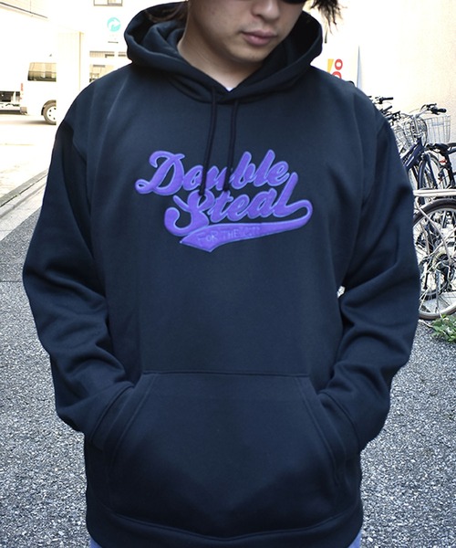 DOUBLE STEAL(ダブルスティール)の「Sparkle LOGO parker 裏起毛パーカー(パーカー・メンズ・ブラック/ホワイト/イエロー・MEDIUM/LARGE/X-LARGE)」の14枚目の写真