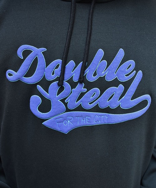 DOUBLE STEAL(ダブルスティール)の「Sparkle LOGO parker 裏起毛パーカー(パーカー・メンズ・ブラック/ホワイト/イエロー・MEDIUM/LARGE/X-LARGE)」の15枚目の写真