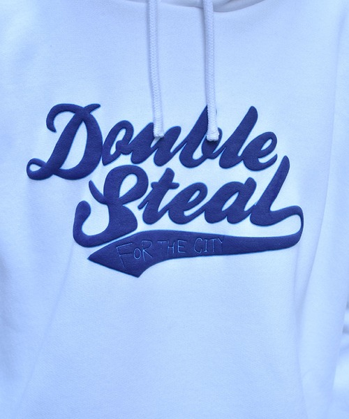 DOUBLE STEAL(ダブルスティール)の「Sparkle LOGO parker 裏起毛パーカー(パーカー・メンズ・ブラック/ホワイト/イエロー・MEDIUM/LARGE/X-LARGE)」の19枚目の写真