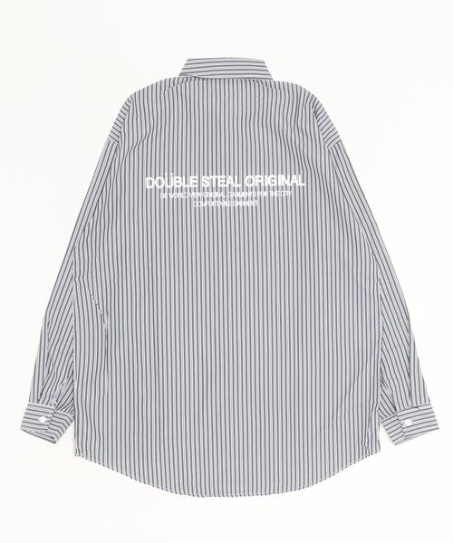 DOUBLE STEAL(ダブルスティール)の「Stripe Shirts 長袖シャツ(シャツ/ブラウス・メンズ・ブルー/ブラック・X-LARGE/MEDIUM/LARGE)」の4枚目の写真