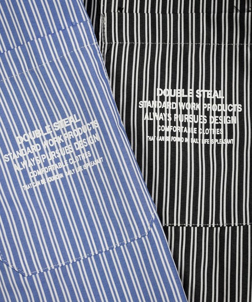 DOUBLE STEAL(ダブルスティール)の「Stripe Shirts 長袖シャツ(シャツ/ブラウス・メンズ・ブルー/ブラック・X-LARGE/MEDIUM/LARGE)」の14枚目の写真