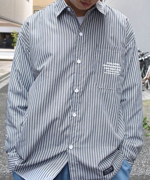 DOUBLE STEAL(ダブルスティール)の「Stripe Shirts 長袖シャツ(シャツ/ブラウス・メンズ・ブルー/ブラック・X-LARGE/MEDIUM/LARGE)」の5枚目の写真