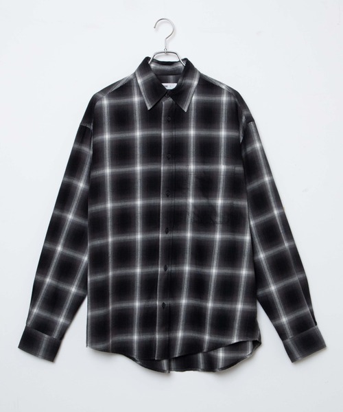 WEGO（ウィゴー）の「WEGO/オンブレチェックBIGシャツ（シャツ/ブラウス・メンズ・ブルー系その他2/ブラック系その他2・LARGE/MEDIUM）」の17枚目の写真