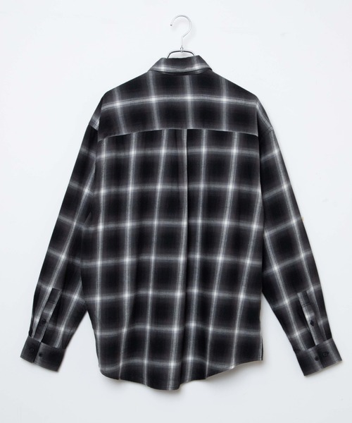 WEGO（ウィゴー）の「WEGO/オンブレチェックBIGシャツ（シャツ/ブラウス・メンズ・ブルー系その他2/ブラック系その他2・LARGE/MEDIUM）」の19枚目の写真