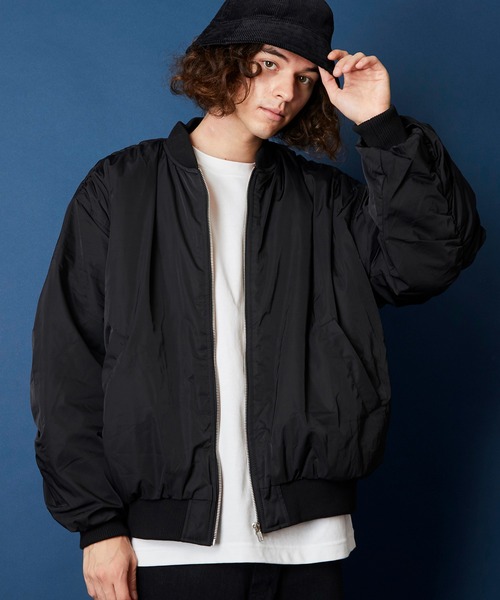 unrelaxing(アンリラクシング)の「オーバーサイズMA-1ブルゾン(MA-1・メンズ・アイボリー/カーキ/ブラック/ライトグレー・FREE)」の20枚目の写真