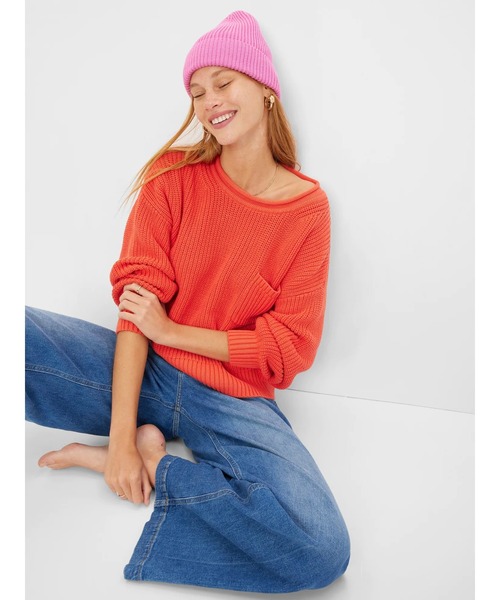 GAP（ギャップ）の「シェーカーステッチ ポケット セーター（ニット/セーター・レディース・ブラック/その他3/その他/その他1/ブルー/その他2・L/XL/S/M/XS/XXS）」の5枚目の写真