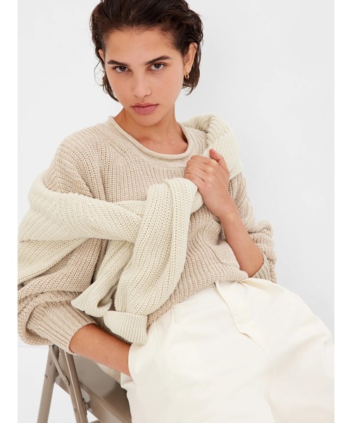 GAP（ギャップ）の「シェーカーステッチ ポケット セーター（ニット/セーター・レディース・ブラック/その他3/その他/その他1/ブルー/その他2・L/XL/S/M/XS/XXS）」の6枚目の写真