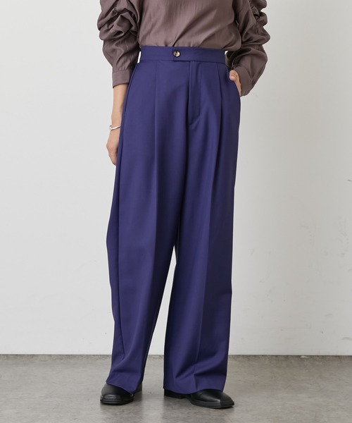 Omekashi（オメカシ）の「センタープレスタックパンツ（その他パンツ・レディース・チャコールグレー/ベージュ/パープル/オフホワイト/ピンク/モカ・38/36）」の6枚目の写真