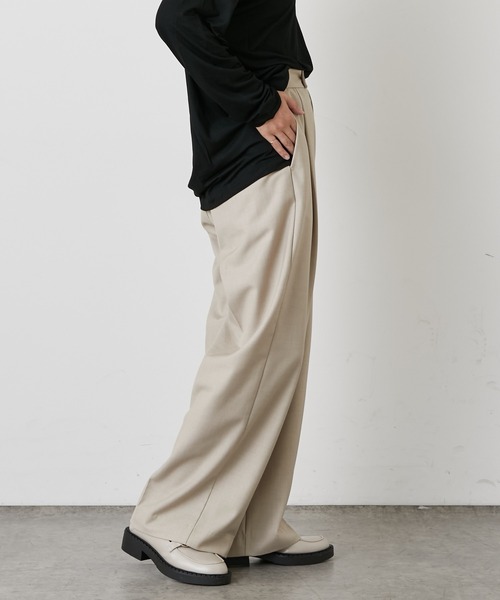 Omekashi（オメカシ）の「センタープレスタックパンツ（その他パンツ・レディース・チャコールグレー/ベージュ/パープル/オフホワイト/ピンク/モカ・38/36）」の10枚目の写真