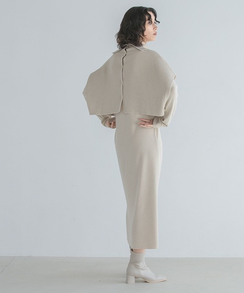 A part by（アパートバイ）の「2セット/Acリブベスト2Pワンピース  345665（ワンピース・レディース・アイボリー/ブラウン/ライトグリーン/ブルー系その他3・FREE）」の10枚目の写真