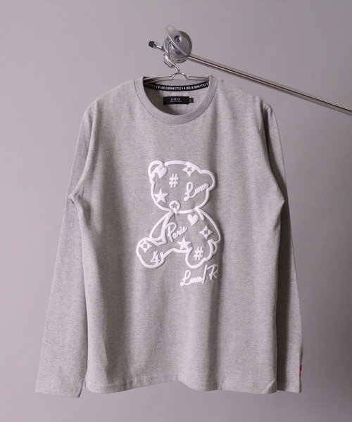 LUXE/R(ラグジュ)の「(RM)【ユニセックス】【LUXE/R】モノグラム & くまさん プリント 長袖 Tシャツ(Tシャツ/カットソー・メンズ・ホワイト/ブラック/グレー・LARGE/MEDIUM)」の14枚目の写真