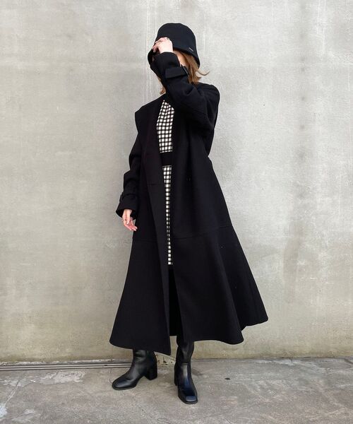 MAJESTIC LEGON（マジェスティックレゴン）の「Ladyマーメイドコート（その他アウター・レディース・ブラック/キャメル/グレイッシュベージュ・SMALL/MEDIUM）」の7枚目の写真