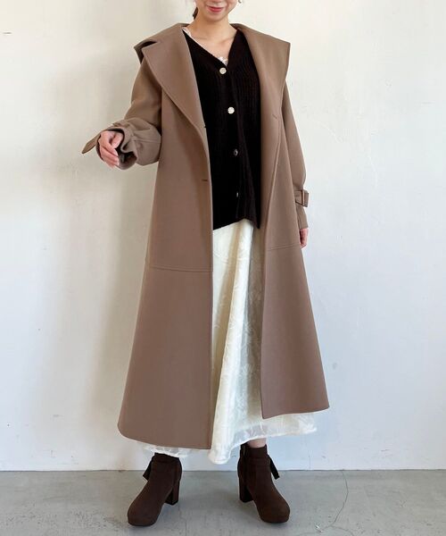 MAJESTIC LEGON（マジェスティックレゴン）の「Ladyマーメイドコート（その他アウター・レディース・ブラック/キャメル/グレイッシュベージュ・SMALL/MEDIUM）」の10枚目の写真