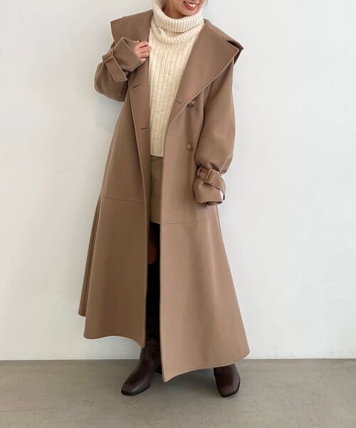 MAJESTIC LEGON（マジェスティックレゴン）の「Ladyマーメイドコート（その他アウター・レディース・ブラック/キャメル/グレイッシュベージュ・SMALL/MEDIUM）」の13枚目の写真
