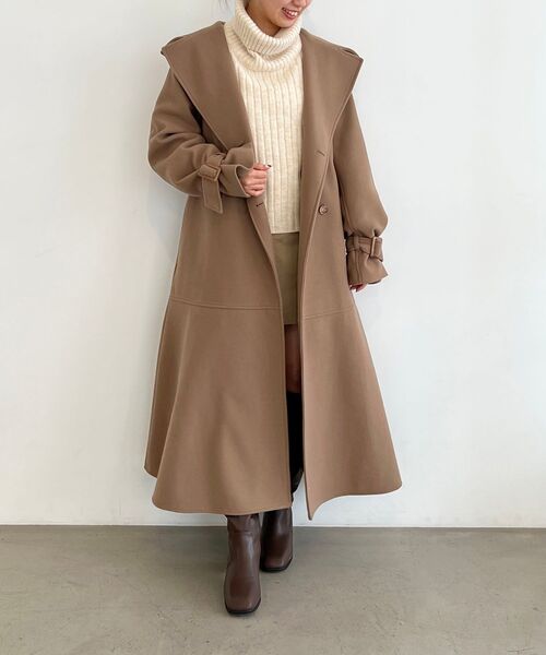 MAJESTIC LEGON（マジェスティックレゴン）の「Ladyマーメイドコート（その他アウター・レディース・ブラック/キャメル/グレイッシュベージュ・SMALL/MEDIUM）」の14枚目の写真
