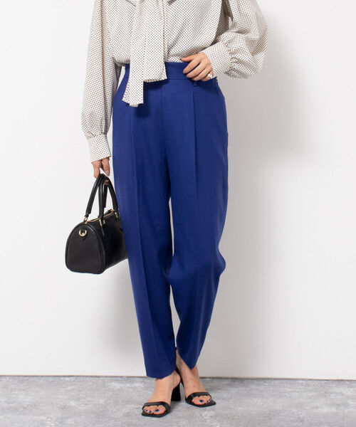 NOLLEY’S（ノーリーズ）の「ウォッシャブルハイウエストパンツ（その他パンツ・レディース・ネイビー/オフホワイト/ミント/グレイッシュベージュ/ベージュ/ブルー・38/36/34）」の6枚目の写真