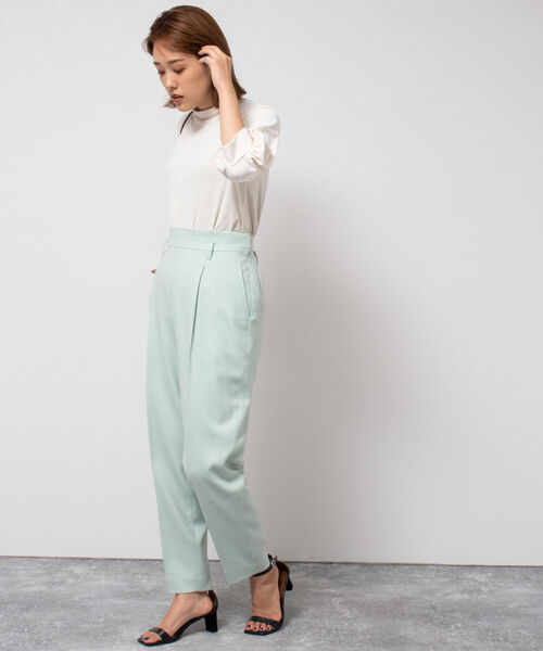 NOLLEY’S（ノーリーズ）の「ウォッシャブルハイウエストパンツ（その他パンツ・レディース・ネイビー/オフホワイト/ミント/グレイッシュベージュ/ベージュ/ブルー・38/36/34）」の18枚目の写真