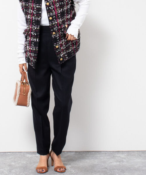 NOLLEY’S（ノーリーズ）の「ウォッシャブルハイウエストパンツ（その他パンツ・レディース・ネイビー/オフホワイト/ミント/グレイッシュベージュ/ベージュ/ブルー・38/36/34）」の9枚目の写真