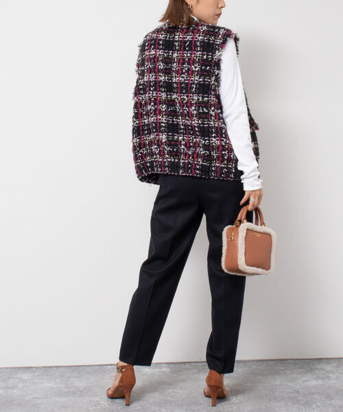 NOLLEY’S（ノーリーズ）の「ウォッシャブルハイウエストパンツ（その他パンツ・レディース・ネイビー/オフホワイト/ミント/グレイッシュベージュ/ベージュ/ブルー・38/36/34）」の15枚目の写真