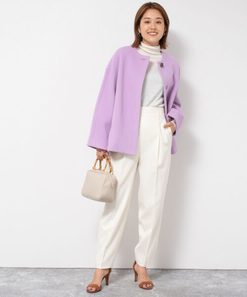 NOLLEY’S（ノーリーズ）の「ウォッシャブルハイウエストパンツ（その他パンツ・レディース・ネイビー/オフホワイト/ミント/グレイッシュベージュ/ベージュ/ブルー・38/36/34）」の22枚目の写真