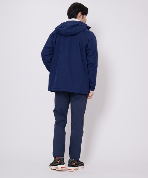 Blue Standard (ブルースタンダード)の「【Blue Standard/ブルースタンダード】耐水圧10,000mm 裏シャギーフリース使い 超撥水防風ストレッチジャケット マウンテンジャケット(マウンテンパーカー・メンズ・ネイビー/ブラック/ターコイズブルー/杢グレー・SMALL/MEDIUM/LARGE/X-LARGE/XX-LARGE)」の19枚目の写真