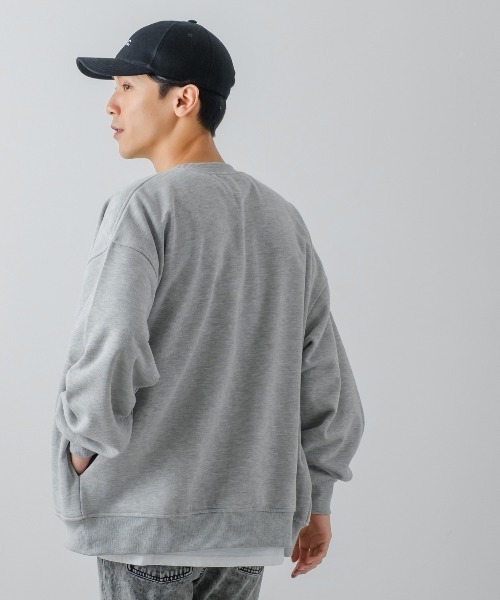 improves（インプローブス）の「裏起毛 クルーネック スウェット カーディガン（カーディガン/ボレロ・メンズ・杢グレー/マスタード/ブラック・LARGE/MEDIUM）」の4枚目の写真