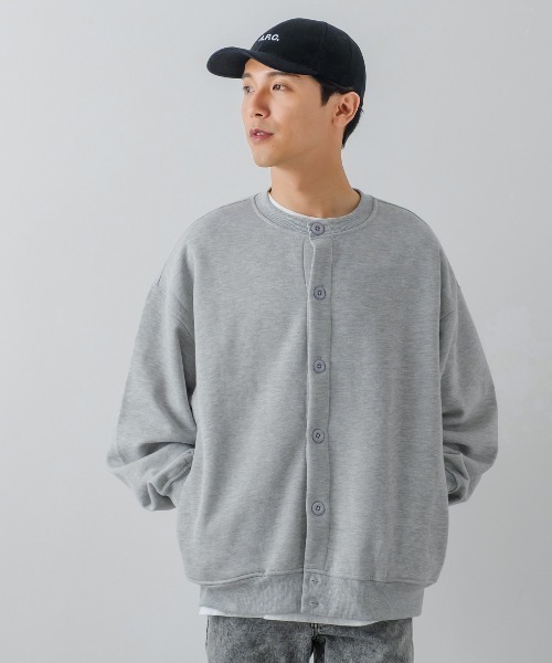 improves（インプローブス）の「裏起毛 クルーネック スウェット カーディガン（カーディガン/ボレロ・メンズ・杢グレー/マスタード/ブラック・LARGE/MEDIUM）」の5枚目の写真