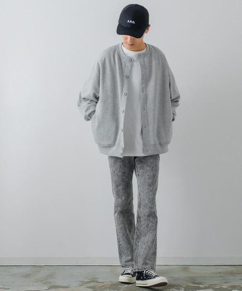 improves（インプローブス）の「裏起毛 クルーネック スウェット カーディガン（カーディガン/ボレロ・メンズ・杢グレー/マスタード/ブラック・LARGE/MEDIUM）」の6枚目の写真