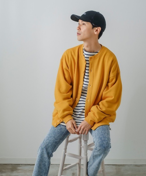 improves（インプローブス）の「裏起毛 クルーネック スウェット カーディガン（カーディガン/ボレロ・メンズ・杢グレー/マスタード/ブラック・LARGE/MEDIUM）」の10枚目の写真