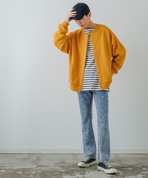 improves（インプローブス）の「裏起毛 クルーネック スウェット カーディガン（カーディガン/ボレロ・メンズ・杢グレー/マスタード/ブラック・LARGE/MEDIUM）」の11枚目の写真