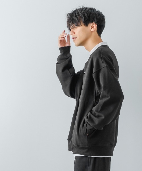 improves（インプローブス）の「裏起毛 クルーネック スウェット カーディガン（カーディガン/ボレロ・メンズ・杢グレー/マスタード/ブラック・LARGE/MEDIUM）」の18枚目の写真