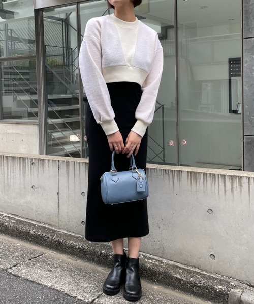 CIAOPANIC（チャオパニック）の「【CPC SCAMP】ウールショートスウェット（スウェット・レディース・チャコールグレー/オフホワイト/カーキ・FREE）」の9枚目の写真