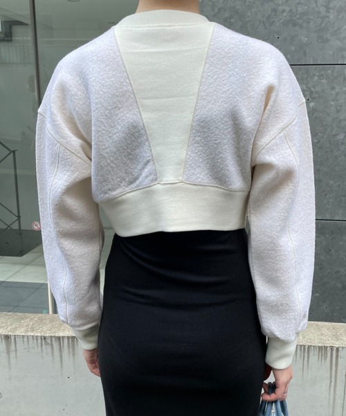 CIAOPANIC（チャオパニック）の「【CPC SCAMP】ウールショートスウェット（スウェット・レディース・チャコールグレー/オフホワイト/カーキ・FREE）」の8枚目の写真