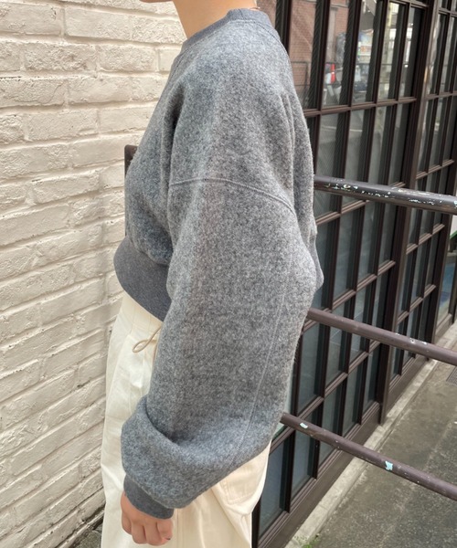 CIAOPANIC（チャオパニック）の「【CPC SCAMP】ウールショートスウェット（スウェット・レディース・チャコールグレー/オフホワイト/カーキ・FREE）」の21枚目の写真