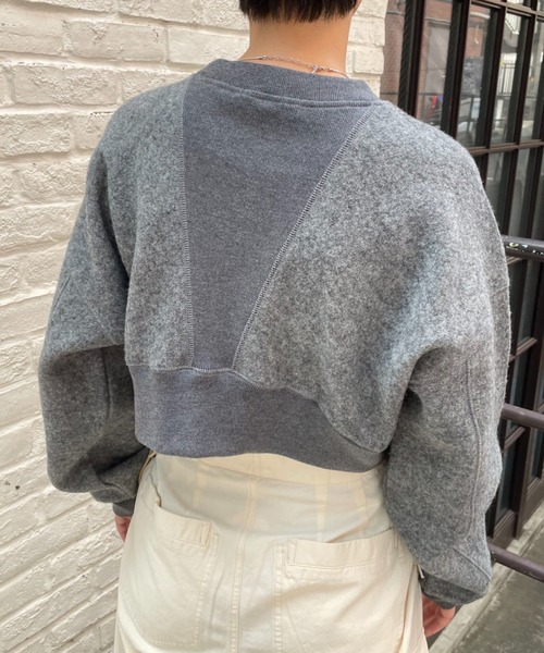 CIAOPANIC（チャオパニック）の「【CPC SCAMP】ウールショートスウェット（スウェット・レディース・チャコールグレー/オフホワイト/カーキ・FREE）」の22枚目の写真